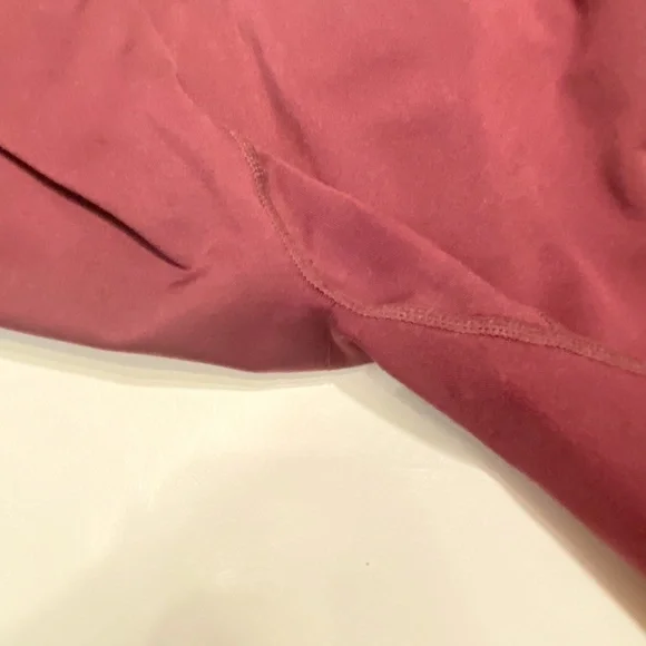 American Eagle Outfitters Aerie Maroon Cropped Leggings Floral Laser Cut medium - Picture 5 of 13